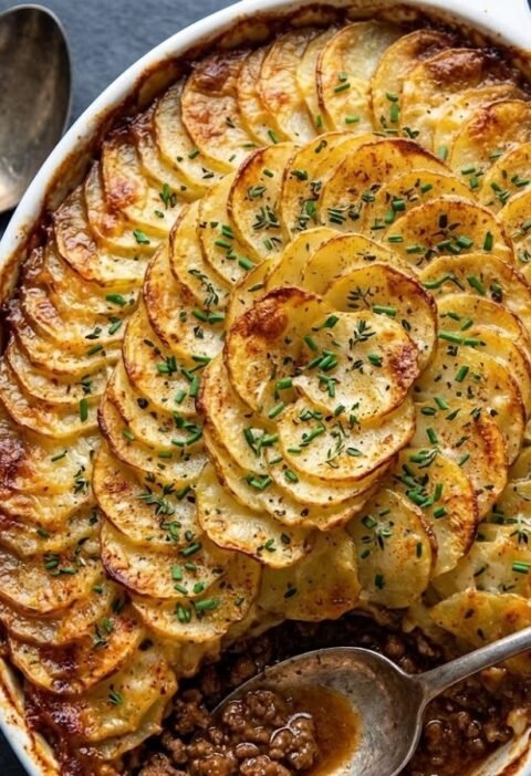 Mary Berry Cottage Pie with Dauphinoise Potatoes Recipe