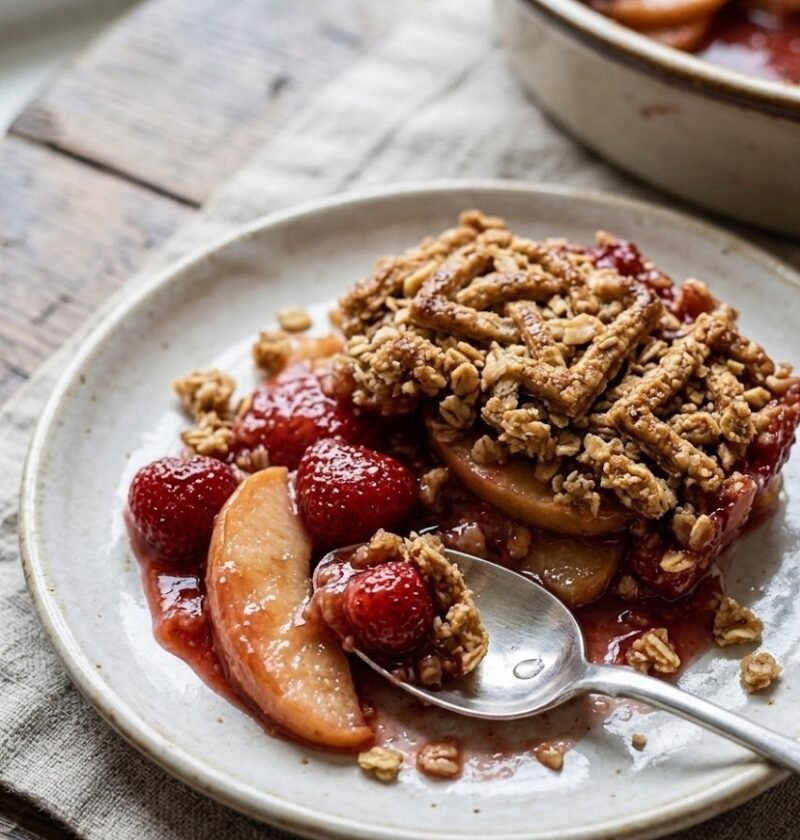 Mary Berry Apple and Strawberry Crumble Recipe