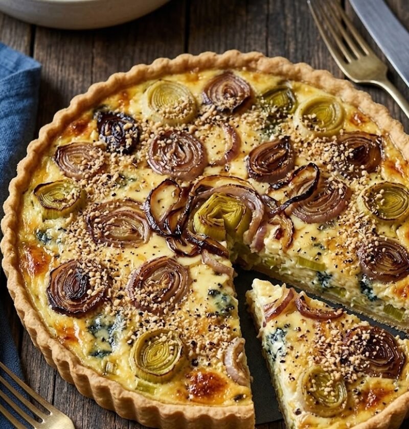 Mary Berry Leek and Stilton Quiche Recipe