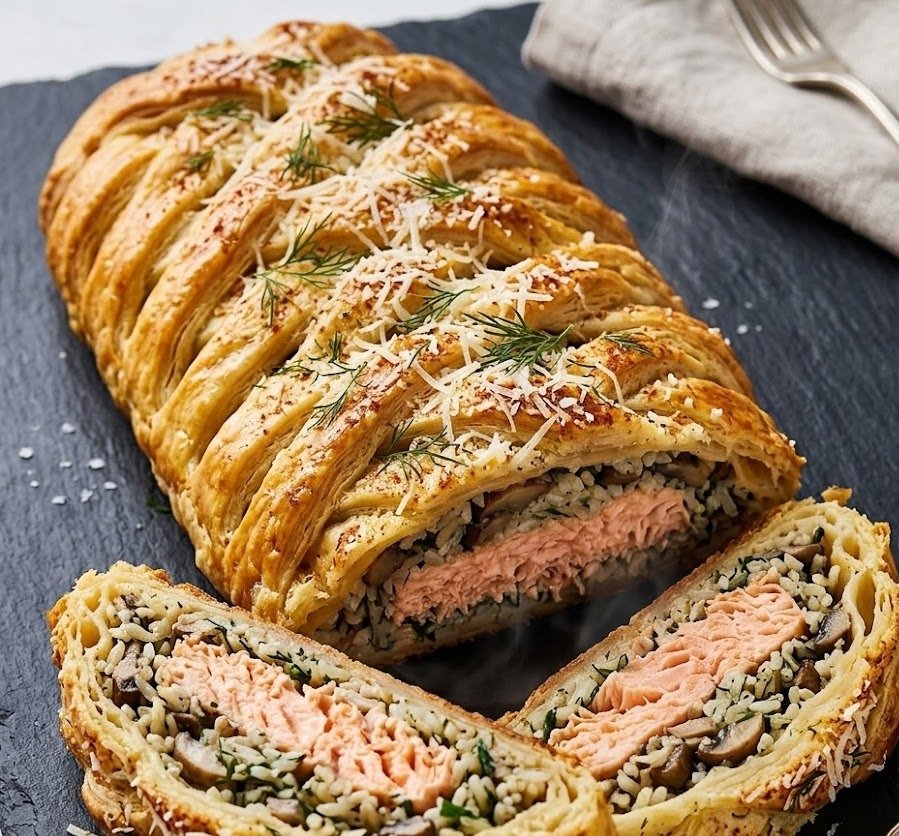 How to Make Salmon Coulibiac