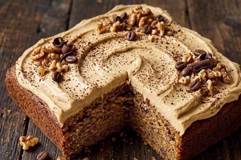 Mary Berry Coffee and Walnut Traybake Recipe