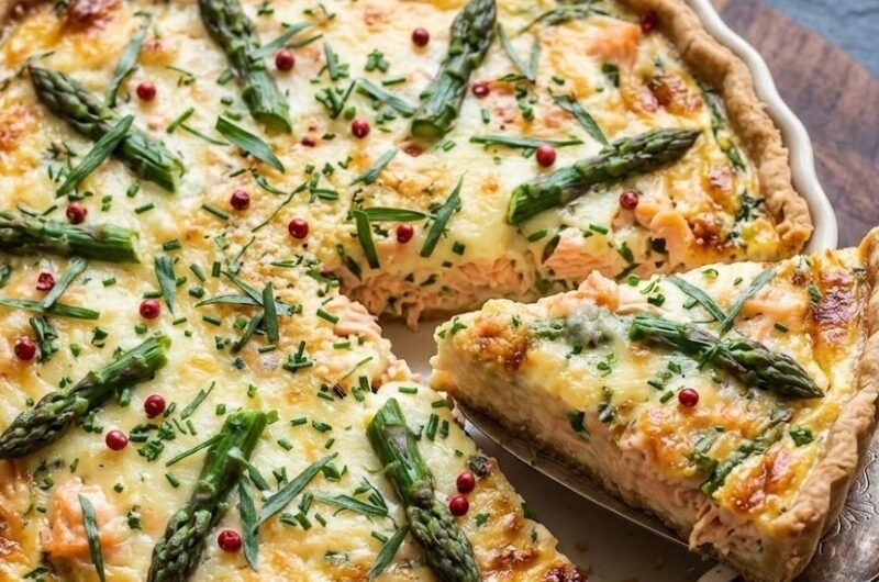 Mary Berry Salmon and Asparagus Quiche Recipe
