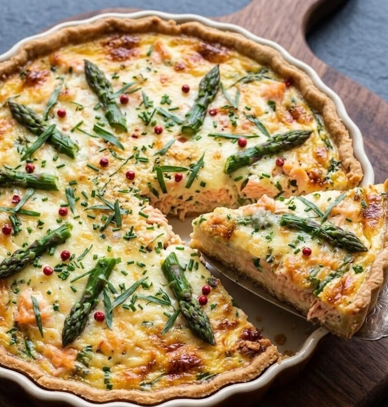 Mary Berry Salmon and Asparagus Quiche Recipe