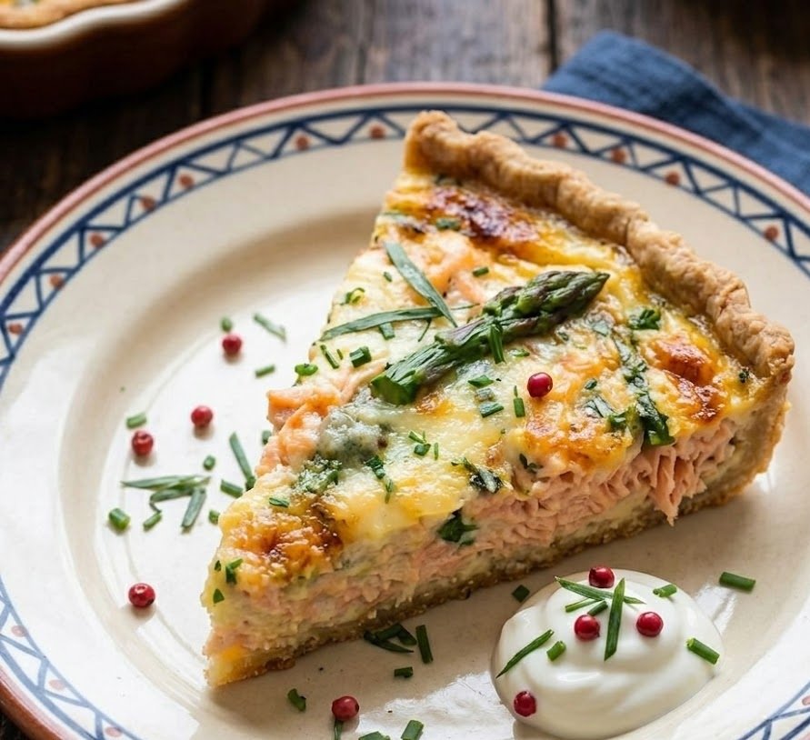 How to Make Mary Berry Salmon and Asparagus Quiche Recipe