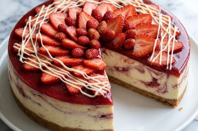No-Bake Strawberry Cheesecake (Mary Berry Inspired)