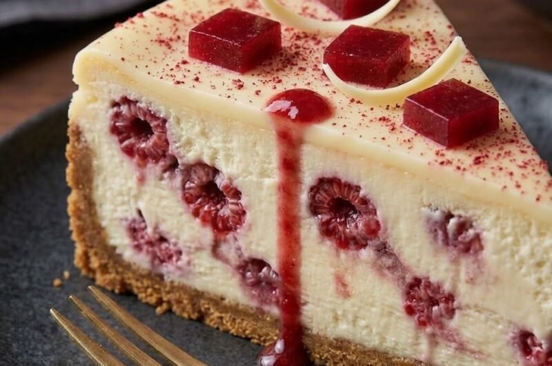 Raspberry & White Chocolate Cheesecake